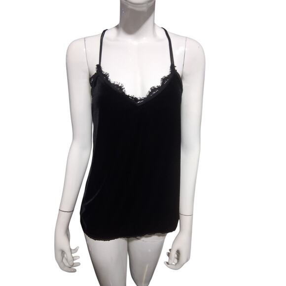 Abercrombie & Fitch Women's Small Retro Velvet Whimsigoth Witchy Vampy Lace Tank - Picture 5 of 14